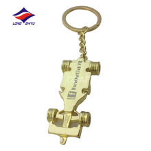 Popular gold silver copper plating exquisite car shaped keychain